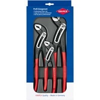 KNIPEX Alligator-Paket 00 20 09 V03, Zangen-Set rot, 3-teilig, gezahnte Griffflächen