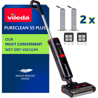 Vileda PureClean S5 Plus, Nass-/Trockensauger schwarz/silber, Kabellos