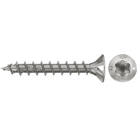 fischer Spanplattenschraube PowerFast II 3,5x16 Senkkopf TX 200 Stück, mit Vollgewinde, Edelstahl A2