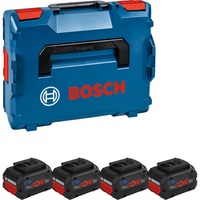 Bosch Akku ProCORE 18V 5.5Ah Professional, 4 Stück blau/schwarz, L-BOXX, AMPShare Alliance