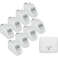 Homematic IP Smart Home Starter Set Heizen weiß, inkl. 8 Heizkörperthermostate