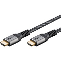 goobay Plus High-Speed-HDMI-Kabel mit Ethernet, 4K @ 60Hz grau, 5 Meter