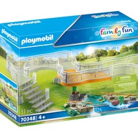 PLAYMOBIL 70348 Family Fun Erweiterungsset Erlebnis-Zoo, Konstruktionsspielzeug 