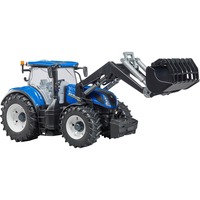 bruder New Holland T7.315 , Modellfahrzeug blau/grau, mit Frontlader