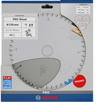 Bosch Professional PRO Wood Kreissägeblatt 216 mm 3 Stück, Promo-Pack