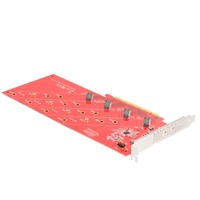 DeLOCK PCI Express x16 Karte auf 4x intern NVMe M.2 Key, Schnittstellenkarte