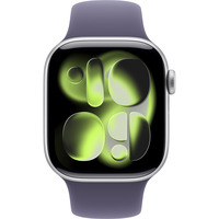 Apple Watch Series 11, Smartwatch silber, Aluminium, 42 mm, Sportarmband nebelviolett S/M, Cellular