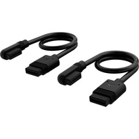Corsair iCUE LINK Slim-Kabel, 200mm, 90° abgewinkelt schwarz, 2 Stück