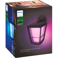 Philips White & Color Ambiance Econic Outdoor hängende Wandleuchte, LED-Leuchte schwarz