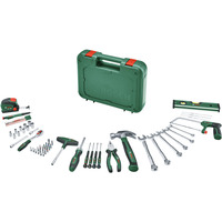 Bosch Heimwerken & Garten Advanced Hand Tool S, 64-teilig, Werkzeug-Set grün, mit Werkzeugkoffer