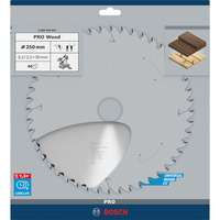 Bosch Professional PRO Wood Kreissägeblatt, Ø 250mm, 40Z Bohrung 30mm, für Kapp- & Gehrungssägen