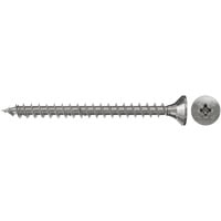 fischer Spanplattenschraube PowerFast 3,5x30 Senkkopf PZ 100 Stück, mit Vollgewinde, Edelstahl A2
