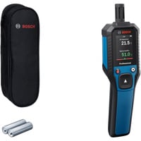 Bosch Hygrometer GDH 1-17, Feuchtemesser blau/schwarz, 2x Batterien, Tasche