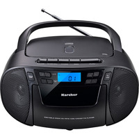 Karcher RR 5045 (schwarz), Radio schwarz, CD-Player, Kassettenplayer, UKW-Radio, AUX