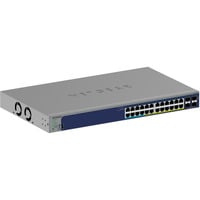 Netgear 24-Port Gigabit PoE+ und PoE++ Smart Switch GS728TXUP 420 W PoE Budget, inkl. 1 Jahres Abonnement von Insight
