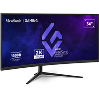 ViewSonic VX3418C-2K, Gaming-Monitor 86.4 cm (34 Zoll), schwarz, UWQHD, VA, Curved, Free Sync Premium, 180Hz Panel