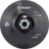 Bosch PRO Backing Pad, Gummi-Schleifteller Ø 125mm schwarz, weich, für Winkelschleifer