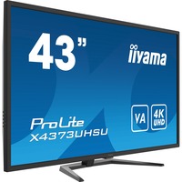 iiyama X4373UHSU-B1, Public Display schwarz, UltraHD/4K, VA, HDMI