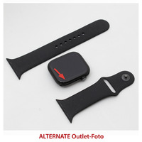 Apple Watch Series 10, Smartwatch schwarz (glänzend), Aluminium, 46 mm, Sportarmband schwarz M/L