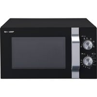 SHARP R204BA, Mikrowelle schwarz/silber