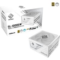 ASRock Steel Legend SL-1000GW, PC-Netzteil weiß, 1x 12-Pin High Power GPU, 3x PCIe, Kabelmanagement, 1000 Watt