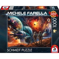 Schmidt Spiele Michele Farella: Kosmsche Farbenpracht - Reise ins Weltall, Puzzle 1000 Teile