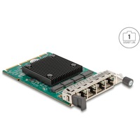 DeLOCK OCP 3.0 Karte zu 4 x RJ45 Gigabit LAN, LAN-Adapter