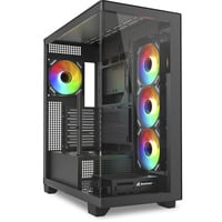 Sharkoon ELITE SHARK CA500 , Tower-Gehäuse schwarz, Tempered Glass x 2