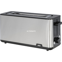 Braun Langschlitz-Toaster PurShine HT 1610 BK edelstahl/schwarz, 1.030 Watt, für 2 Scheiben Toast