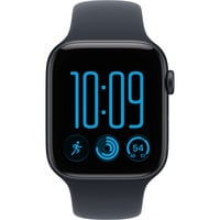 Apple Watch SE 3, Smartwatch schwarz, 44 mm, Sportarmband Navyblau S/M