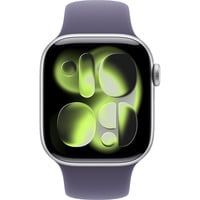 Apple Watch Series 11, Smartwatch silber, Aluminium, 42 mm, Sportarmband nebelviolett M/L, Cellular