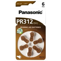 Panasonic Zinc Air PR-312/6LB, Batterie 6 Stück, PR-312