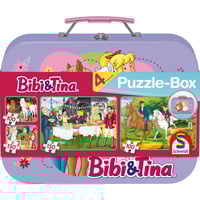 Schmidt Spiele Bibi & Tina Puzzle-Box im Metallkoffer 2x 100 Teile, 2x 150 Teile