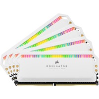 Corsair DIMM 32 GB DDR4-3200 (4x 8 GB) Quad-Kit, Arbeitsspeicher weiß, CMT32GX4M4E3200C16W, Dominator Platinum RGB, INTEL XMP