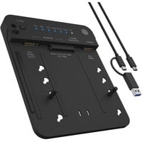 ICY BOX IB-2913MCL-C31, Dockingstation schwarz, 2,5"/3,5" SATA, M.2 NVMe