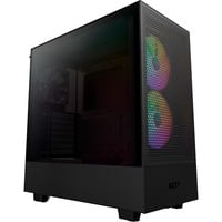 NZXT H5 Flow RGB All Black, Tower-Gehäuse schwarz (matt), Tempered Glass