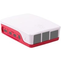 Joy-IT Gehäuse für Raspberry Pi 4 B weiß/rot, für Raspberry Pi 4 B