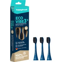 happybrush ECO VIBE 3 Auftsteckbürsten, Aufsteckbürste blau