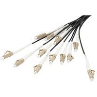 Digitus Glasfaser Universal Breakout Kabel, Duplex, LC/UPC Stecker, Multimode OM4 schwarz, 50 Meter, vorkonfektioniert