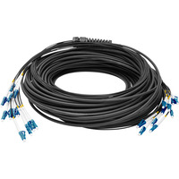 Digitus Glasfaser Universal Breakout Kabel, Duplex, LC/UPC Stecker, Singlemode OS2 schwarz, 75 Meter, vorkonfektioniert