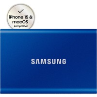 SAMSUNG Portable SSD T7 1TB, Externe SSD blau, USB-C 3.2 Gen 2 (10 Gbit/s), extern