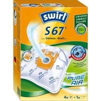 Swirl Staubsaugerbeutel S67 AirSpace MicroPor Plus 4 Beutel + 1 Filter, für Siemens, Bosch