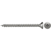 fischer Spanplattenschraube PowerFast 5,0x30 Senkkopf PZ 200 Stück, mit Vollgewinde, Edelstahl A2