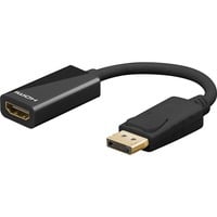 goobay DisplayPort > HDMI Adapterkabel 1.2 schwarz, 10cm