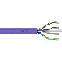 Digitus Professional Cat.6 U/UTP Verlegekabel simplex, B2ca violett, 100 Meter Rolle