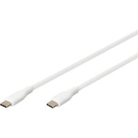 Digitus USB 2.0 Silikon-Anschlusskabel USB-C > USB-C weiß, 2 Meter, PD, Laden mit bis zu 60 Watt