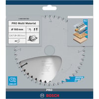 Bosch Professional PRO Multi Material Kreissägeblatt, Ø 160mm, 42Z Bohrung 20mm, für Handkreissägen