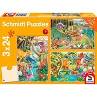 Schmidt Spiele Spaß mit den Dinosauriern 3x 24 Teile