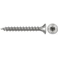 fischer Spanplattenschraube PowerFast II 3,0x25 Senkkopf TX 200 Stück, mit Vollgewinde, Edelstahl A2