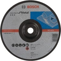 Bosch Schruppscheibe Standard for Metal, Ø 230mm, Schleifscheibe Bohrung 22,23mm,  A 24 P BF, gekröpft